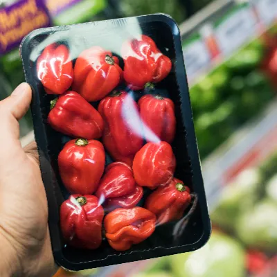 Assorted frozen vegetables in export packaging